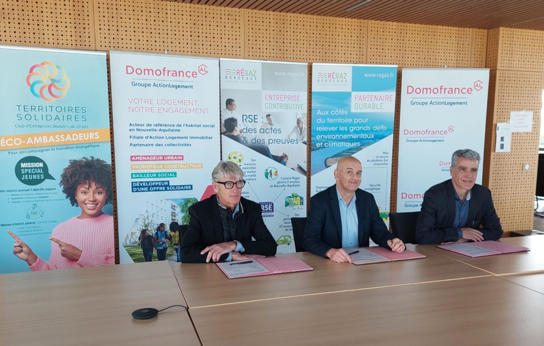 Partenariat Domofrance, Regaz et Territoires Solidaires