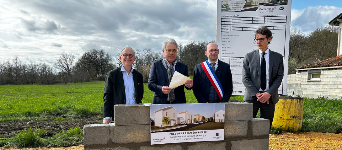 Domofrance pose la première pierre à Bergerac.